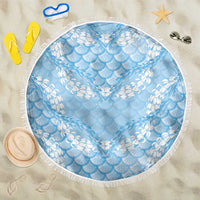 Baby Blue Mermaid Puakenikeni Maile Lei Beach Blanket