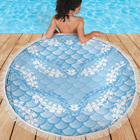 Baby Blue Mermaid Puakenikeni Maile Lei Beach Blanket
