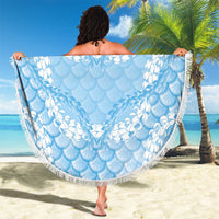 Baby Blue Mermaid Puakenikeni Maile Lei Beach Blanket