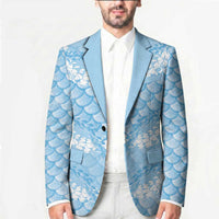 Baby Blue Mermaid Puakenikeni Maile Lei Blazer
