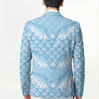 Baby Blue Mermaid Puakenikeni Maile Lei Blazer