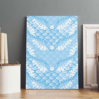 Baby Blue Mermaid Puakenikeni Maile Lei Canvas Wall Art