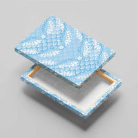 Baby Blue Mermaid Puakenikeni Maile Lei Canvas Wall Art