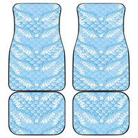 Baby Blue Mermaid Puakenikeni Maile Lei Car Mats