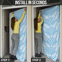 Baby Blue Mermaid Puakenikeni Maile Lei Door Cover