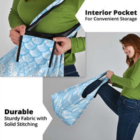Baby Blue Mermaid Puakenikeni Maile Lei Grocery Bag