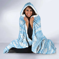 Baby Blue Mermaid Puakenikeni Maile Lei Hooded Blanket