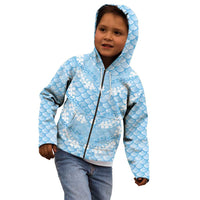 Baby Blue Mermaid Puakenikeni Maile Lei Kid Hoodie