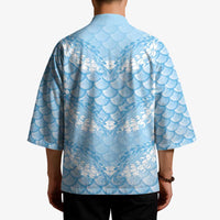 Baby Blue Mermaid Puakenikeni Maile Lei Kimono