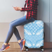 Baby Blue Mermaid Puakenikeni Maile Lei Luggage Cover