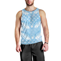 Baby Blue Mermaid Puakenikeni Maile Lei Men Tank Top