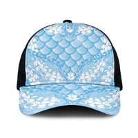 Baby Blue Mermaid Puakenikeni Maile Lei Mesh Trucker Cap
