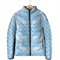 Baby Blue Mermaid Puakenikeni Maile Lei Padded Jacket LT01 - Polynesian Pride