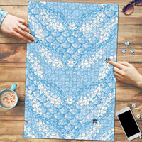 Baby Blue Mermaid Puakenikeni Maile Lei Puzzle