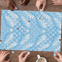 Baby Blue Mermaid Puakenikeni Maile Lei Puzzle