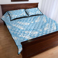 Baby Blue Mermaid Puakenikeni Maile Lei Quilt Bed Set