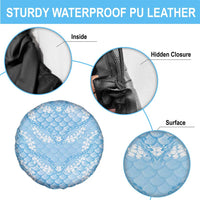 Baby Blue Mermaid Puakenikeni Maile Lei Spare Tire Cover