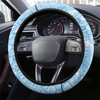 Baby Blue Mermaid Puakenikeni Maile Lei Steering Wheel Cover