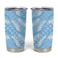 Baby Blue Mermaid Puakenikeni Maile Lei Tumbler Cup