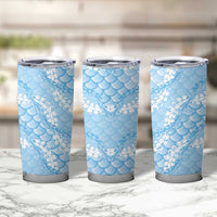 Baby Blue Mermaid Puakenikeni Maile Lei Tumbler Cup