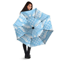 Baby Blue Mermaid Puakenikeni Maile Lei Umbrella