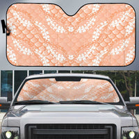 Apricot Mermaid Puakenikeni Maile Lei Auto Sun Shade