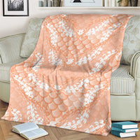Apricot Mermaid Puakenikeni Maile Lei Blanket