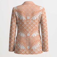 Apricot Mermaid Puakenikeni Maile Lei Blazer