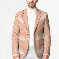Apricot Mermaid Puakenikeni Maile Lei Blazer