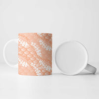 Apricot Mermaid Puakenikeni Maile Lei Ceramic Mug