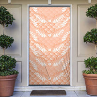 Apricot Mermaid Puakenikeni Maile Lei Door Cover