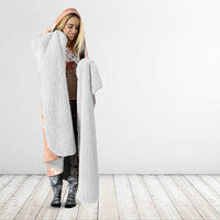 Apricot Mermaid Puakenikeni Maile Lei Hooded Blanket