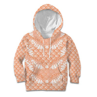Apricot Mermaid Puakenikeni Maile Lei Kid Hoodie