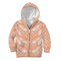 Apricot Mermaid Puakenikeni Maile Lei Kid Hoodie