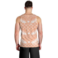 Apricot Mermaid Puakenikeni Maile Lei Men Tank Top