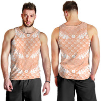 Apricot Mermaid Puakenikeni Maile Lei Men Tank Top