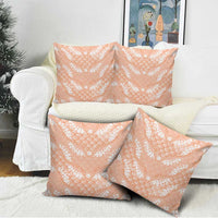 Apricot Mermaid Puakenikeni Maile Lei Pillow Cover