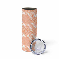 Apricot Mermaid Puakenikeni Maile Lei Skinny Tumbler