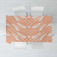 Apricot Mermaid Puakenikeni Maile Lei Tablecloth
