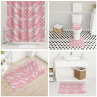 Soft Pink Mermaid Puakenikeni Maile Lei Bathroom Set