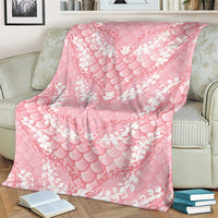 Soft Pink Mermaid Puakenikeni Maile Lei Blanket