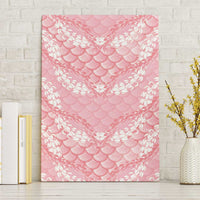 Soft Pink Mermaid Puakenikeni Maile Lei Canvas Wall Art