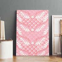 Soft Pink Mermaid Puakenikeni Maile Lei Canvas Wall Art