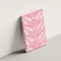 Soft Pink Mermaid Puakenikeni Maile Lei Canvas Wall Art