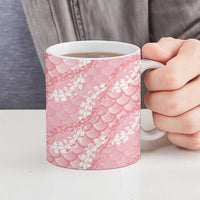 Soft Pink Mermaid Puakenikeni Maile Lei Ceramic Mug