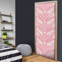 Soft Pink Mermaid Puakenikeni Maile Lei Door Cover