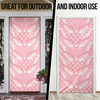 Soft Pink Mermaid Puakenikeni Maile Lei Door Cover