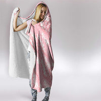 Soft Pink Mermaid Puakenikeni Maile Lei Hooded Blanket