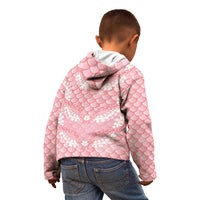 Soft Pink Mermaid Puakenikeni Maile Lei Kid Hoodie