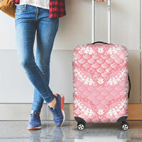 Soft Pink Mermaid Puakenikeni Maile Lei Luggage Cover